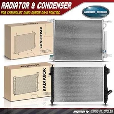 2Pcs Radiator & AC Condenser Cooling Kit for Chevrolet Aveo Aveo5 09-11 Pontiac