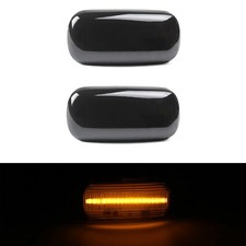 Für Audi A3 S3 8P A4 S4 8E B6 B7 8H A6 4F C6 2x LED Seitenblinker Schwarz Smoke