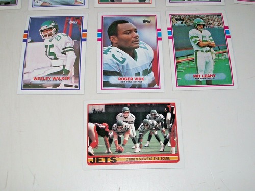 1989 Topps New York Jets Team Set 16 Leahy McNeil Toon Hasty RC - Bild 2 von 4