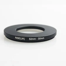 RISE(UK) 52mm-30mm 52-30 mm 52 to 30 Step down Ring Filter Adapter black