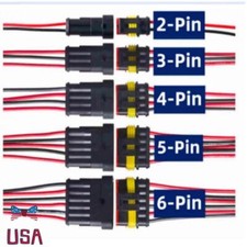 Way Car Male Female Electrical 18AWG Wire Connector Plug Waterproof 2/3/4/6-Pin