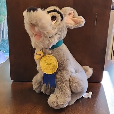 Disney Store The Best of Show Tramp Dog Plush Lady & The Tramp