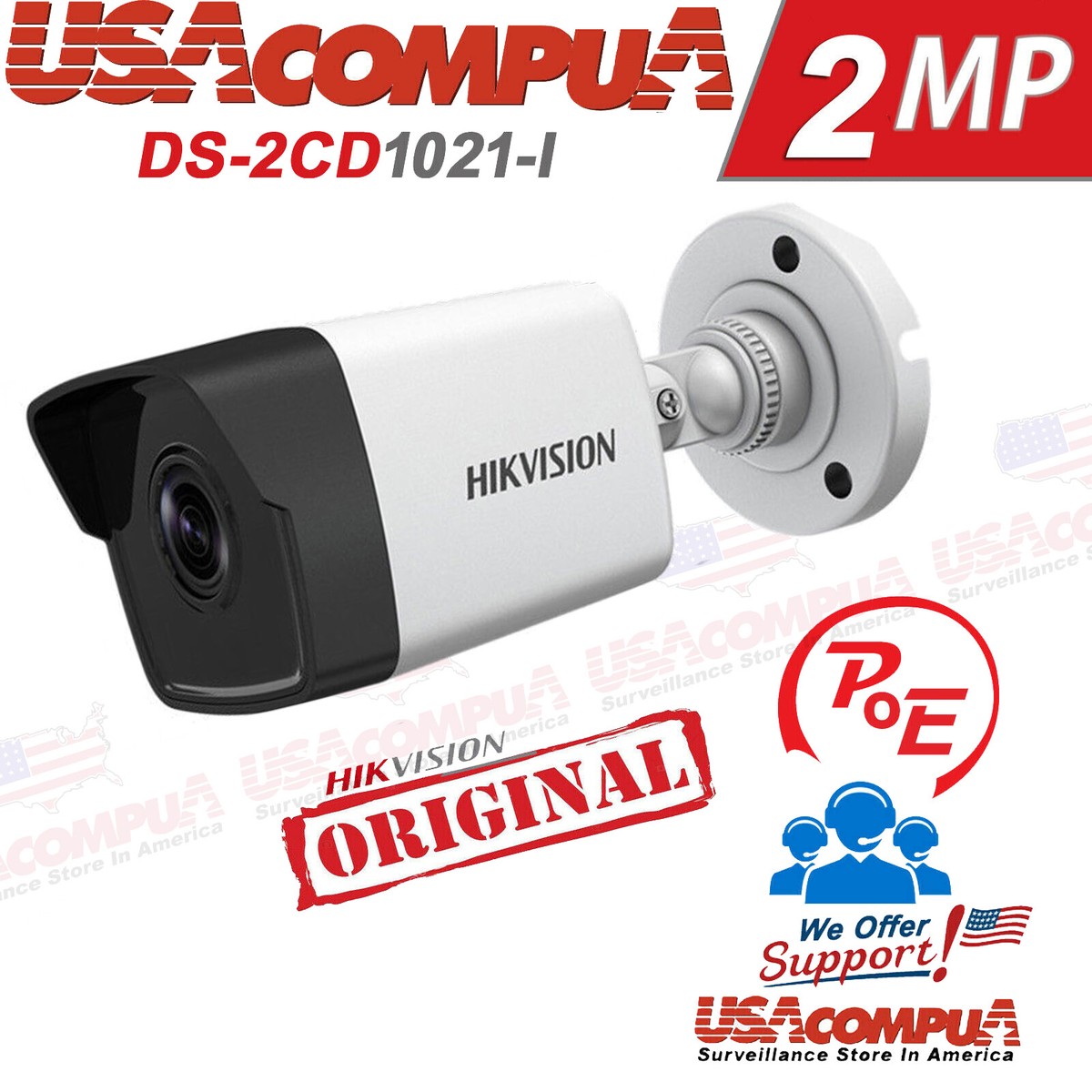 Cctv Hikvision Ds 2cd1021 Camera Poe Outdoor Original 2MP POE