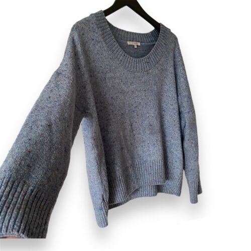 NEXT Women's Blue Fleck Jumper Scoop Neck Long Sleeve Size 20 Casual - Picture 1 of 12