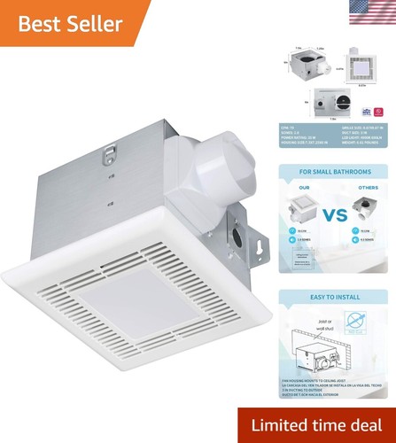 Efficient 70 CFM Exhaust Fan with Bright LED Light – Ideal for Modern Bathrooms