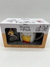 Disney Winnie the Pooh Large Ceramic Mug and Honeypot Tea Infuser Set new