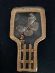 Gamut Design Lucite Spoon Rest with Butterfly & Flowers with Original Sticker