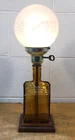 Old Cabin Whiskey Bottle Lamp Glass Globe Shade Working vintage