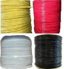 White, Black, Yellow, Red Vinyl Coated Wire Rope Cable 3/16" - 1/4" 7x19 Cable