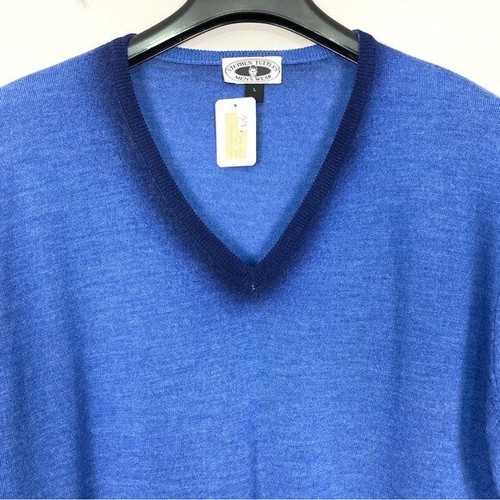 Stephen Tuttle’s Merino Wool Sweater Men’s Size L V-Neck Ombre Lightweight Knit - Picture 2 of 6