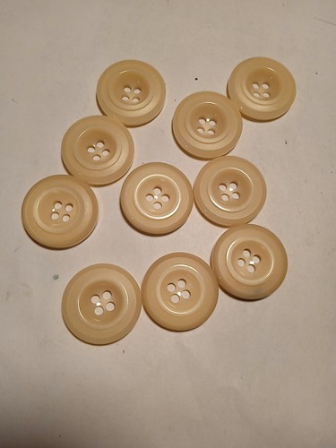Lot De 9 Boutons Couture Imitation Marbre - Diamètre 25 Mm, PVC, Ancien Stock