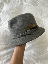 Vintage STETSON SZ M 22 1/4 British Wool Fedora Gray Well Worn