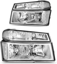 For 04-12 Colorado Canyon Chrome Housing Clear Corner Headlight Bumper Head Lamp For 04-12 Colorado Canyon Chrome Housing Clear Corner Headlight Bumper Head Lamp