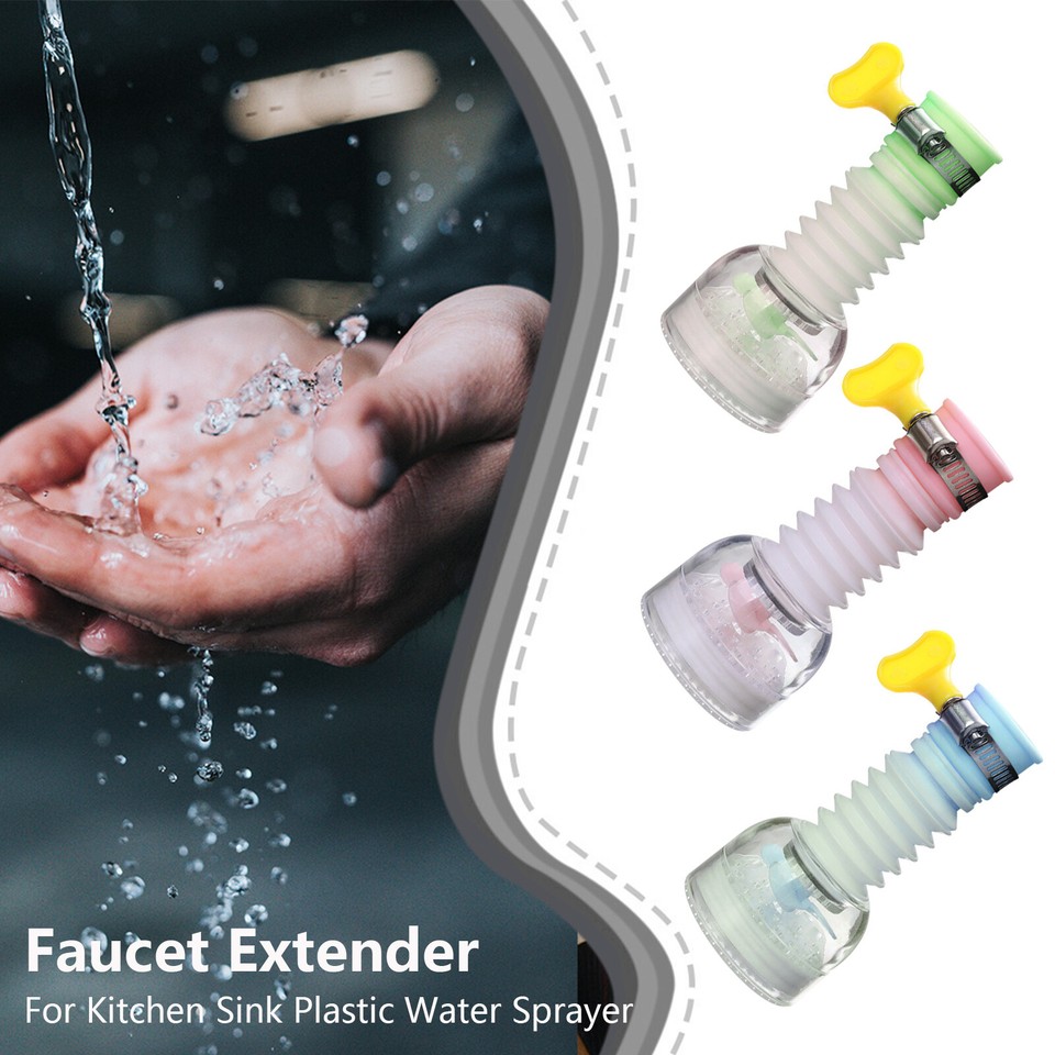 Faucet Extender 360°Flexible For Kitchen Sink Tap Spray Head Attachment