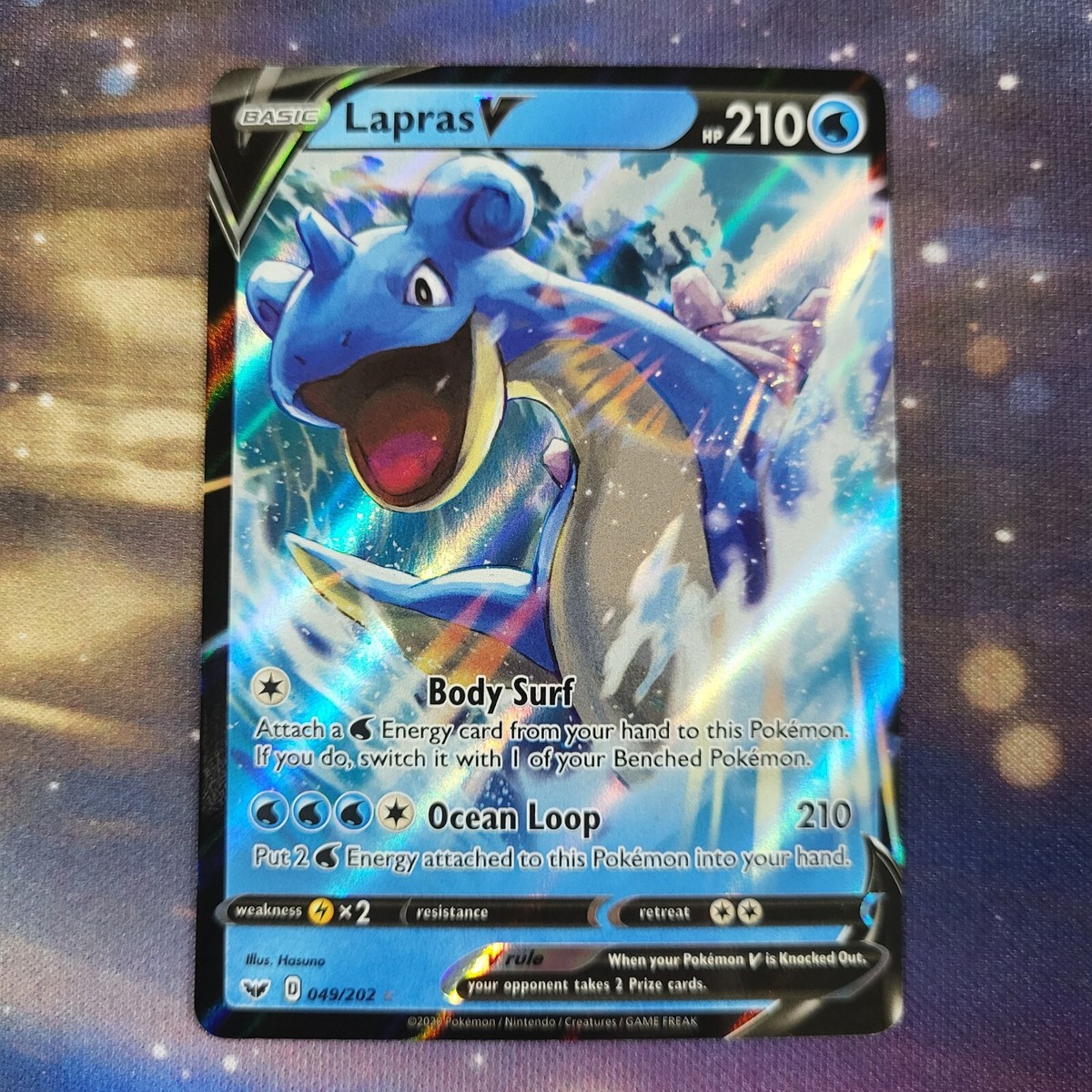 ポケモン - ポケモンカード　英語版　Lapras V Pokemon Single Card LAPRAS V 189/202 Full Art SWORD & SHIELD
