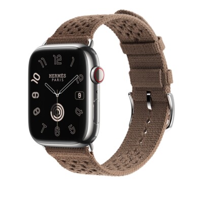 Apple Watch Hermès - 45mm Beige de Weimar Tricot Single Tour Apple Watch Hermès - 45mm Beige de Weimar Tricot Single Tour