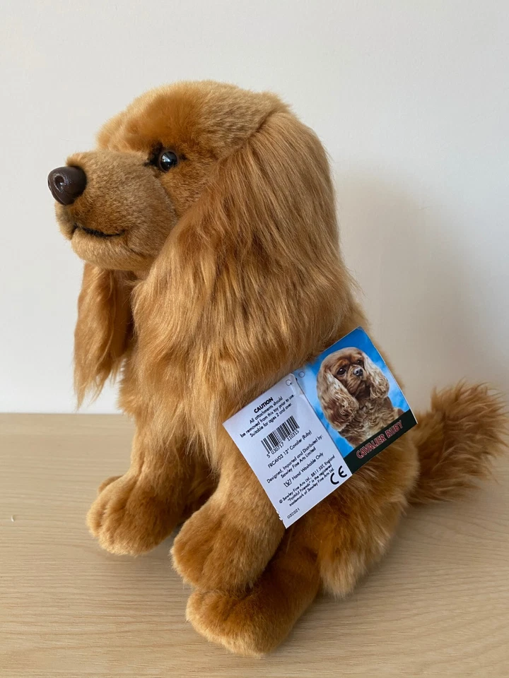 King Charles Spaniel 12" TOY DOG, Ruby, Blenheim, Tricolour, Black & Tan - Image 3 of 4