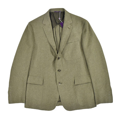 Ralph Lauren Purple Label Green Silk Wool Hadley Jacket Sportcoat New $1995