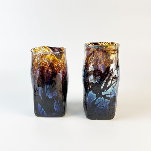 Andy Rock (Plymouth, MN) Artista 2015 Iridiscente Soplado a Mano Vasos - Imagen 5 de 9