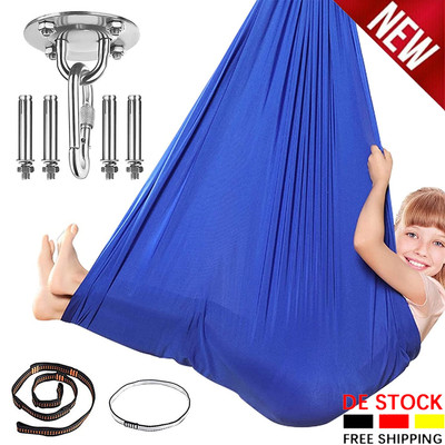 Therapie Schaukel für Kinder HHNgende HHNgematte Schaukel Kuscheln Indoor Blau