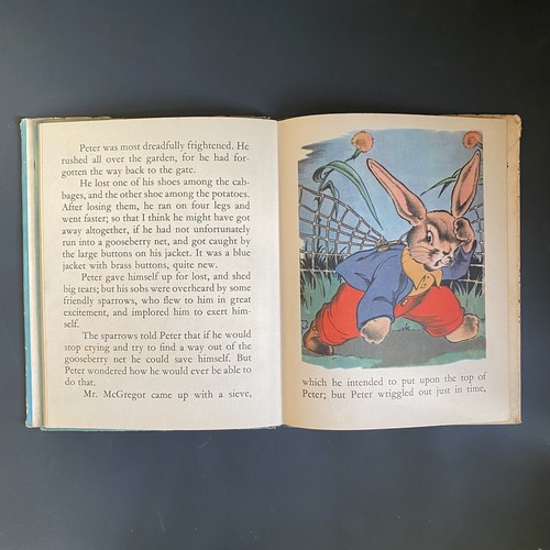 Vtg The Little Red Hen & the Wheat + Peter Rabbit Book 1940s John Martin’s House - Picture 15 of 19