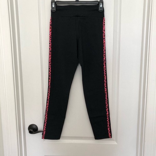 Adidas Original Girl's Leggings Size Medium Black Leopard Stripes Soft Stretch - Picture 7 of 10