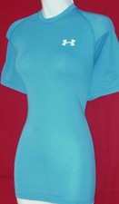 UNDER ARMOUR HEAT GEAR WOMEN'S SHORT SLEEVE ACTIVE WEAR TOP STRETCHY SMALL