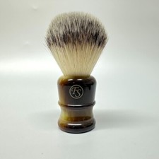 "FS"-22mm G1 Synthetic Fiber Shaving Brush Faux Horn Handle,Barber/Men Daily Use