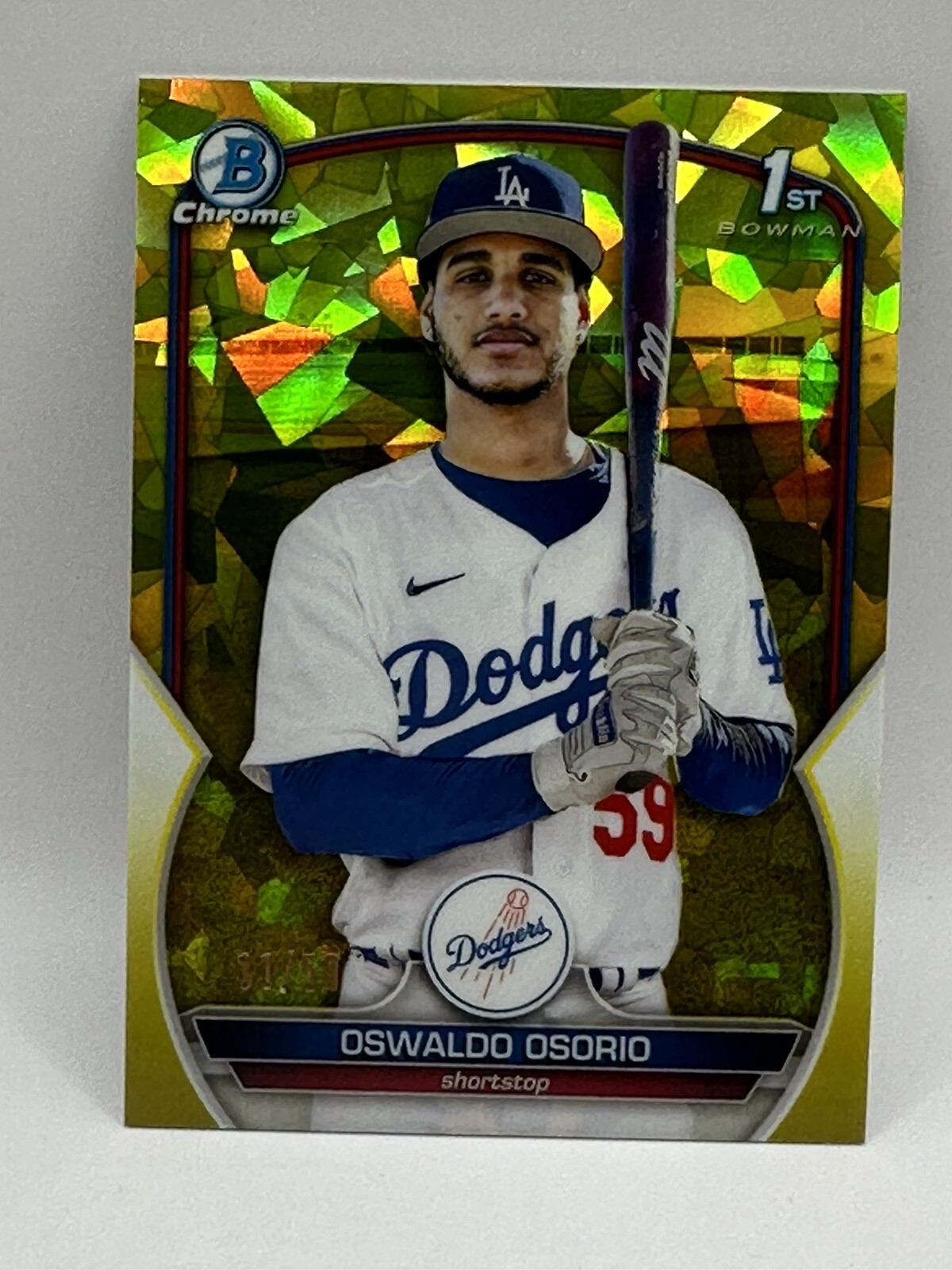 2023 Bowman Chrome Sapphire Oswaldo Osorio Yellow /50 BCP-152 Dodgers