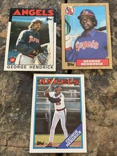 George Hendrick Baseball Cards. Los Angeles Angels