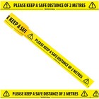 Please Keep a Safe Distance of 2 Metres - Floor Marking Tape (2" / 48mm x 33m)