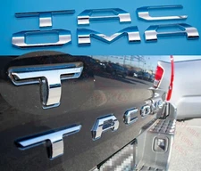  3D Tailgate Insert Letters fits 2016-2021 Toyota Tacoma (Chrome)