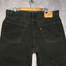 VTG Levis Mens 550 Relaxed Fit Black Jeans size 40x30 Cotton Denim Pants Zip Fly