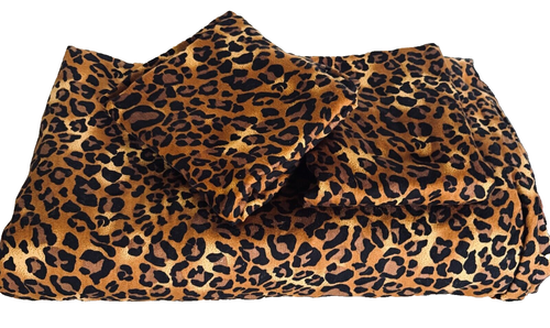 Leopard Duvet Cover Set 2 Pillow Case Full Size Organic Cheetah Egyptian Cotton