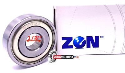 ZEN 6203 ZZ 1/2 Special Bore, Ball Bearing, Metal Shielded 12.7x40x12 mm