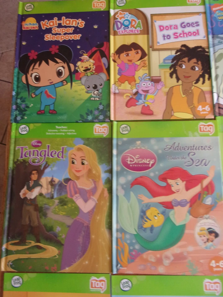 Lot of 12 Leap Frog Tag Reading System Books LeapFrog Disney Dora Spongebob - Image 2 of 4
