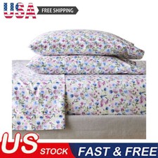 4 Pieces 100 Cotton Sateen Sheet Set 300 Thread Count Queen Ultra-soft Unisex