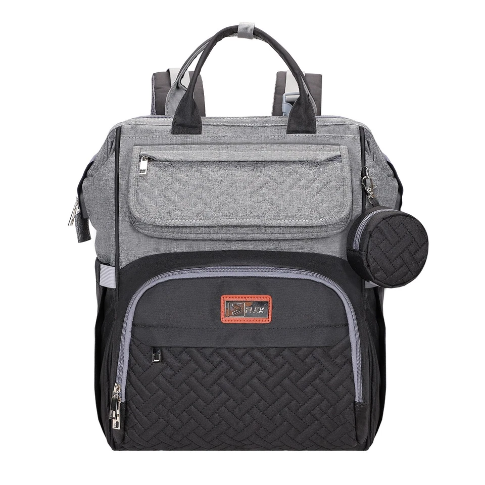 FLEX Baby Diaper Nappy Changing Backpack Bag & Mat Baby Hospital Trolley Hanging bag