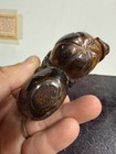 Rare Very Large Antique/ Vtg. Chinese Tiger Eye Stone Snuff Bottle — photo 10