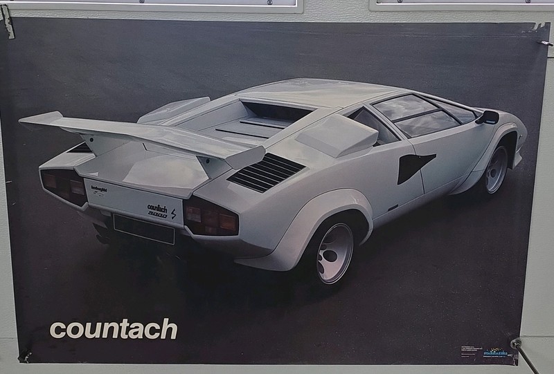1986 Lamborghini Countach European Vehicles Sports Car Wall Poster Print