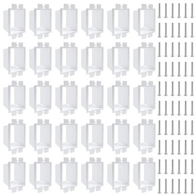 BE12 Single 1Gang Electrical Outlet Receptacle Box Extender Screws 30 PCS