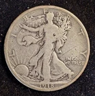 1918D Walking Liberty Half Dollar. G+. Album Starter, Not For Stacking.