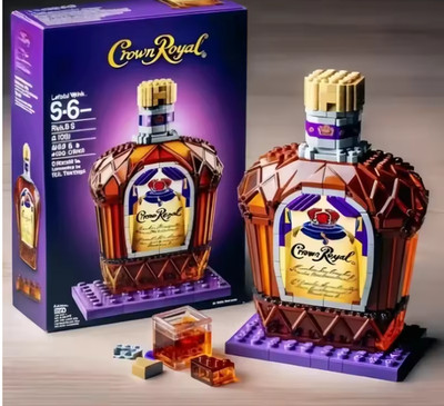 Crown Royal Building Blocks Whiskey Bottle  Advanced Wine Culture Decor Set 2026