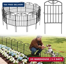 17in H x10.5ft L , 10 Panels No Dig Decorative Garden Fence