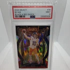 Panini Select 2024 Bo Nix Concourse Black & Red Shock Prizm RC #30 PSA 9