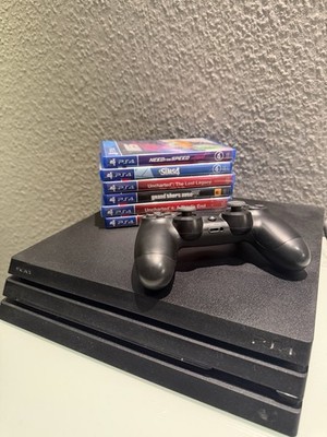 Sony PlayStation 4 Pro Heimkonsole 1 TB Schwarz 4K HDR PAL + 6 Spiele