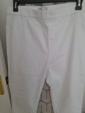 White Crop Jeans Size 18 ...colour White ..small Mark On Front ..v.g.c.