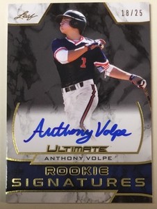 1枚限定！Anthony Volpe Auto 2022 Leaf l 2022 Leaf Signature
