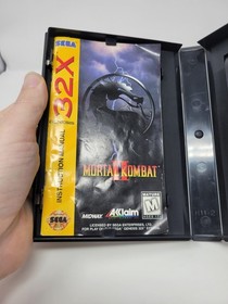 Mortal Kombat II (SEGA Genesis 32X) Authentic Cart W/ Box Cutout & Manual Case
