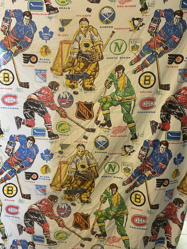 1970s Vintage NHL Hockey Drap Housse 140x190 - Photo 2/4